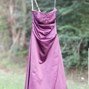 Plum colored prom dress